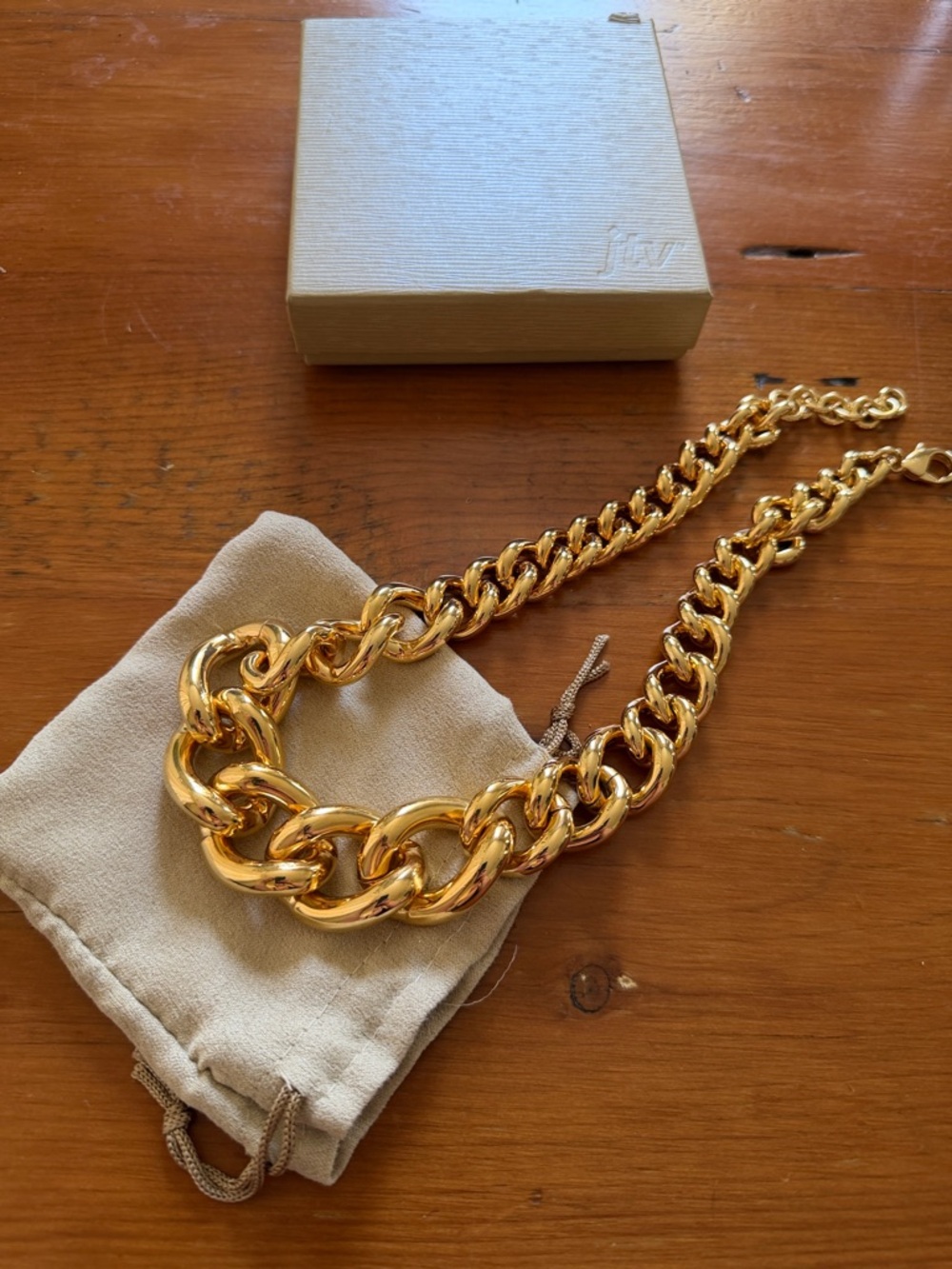 Gold Chunky Chain Necklace - Unbranded
